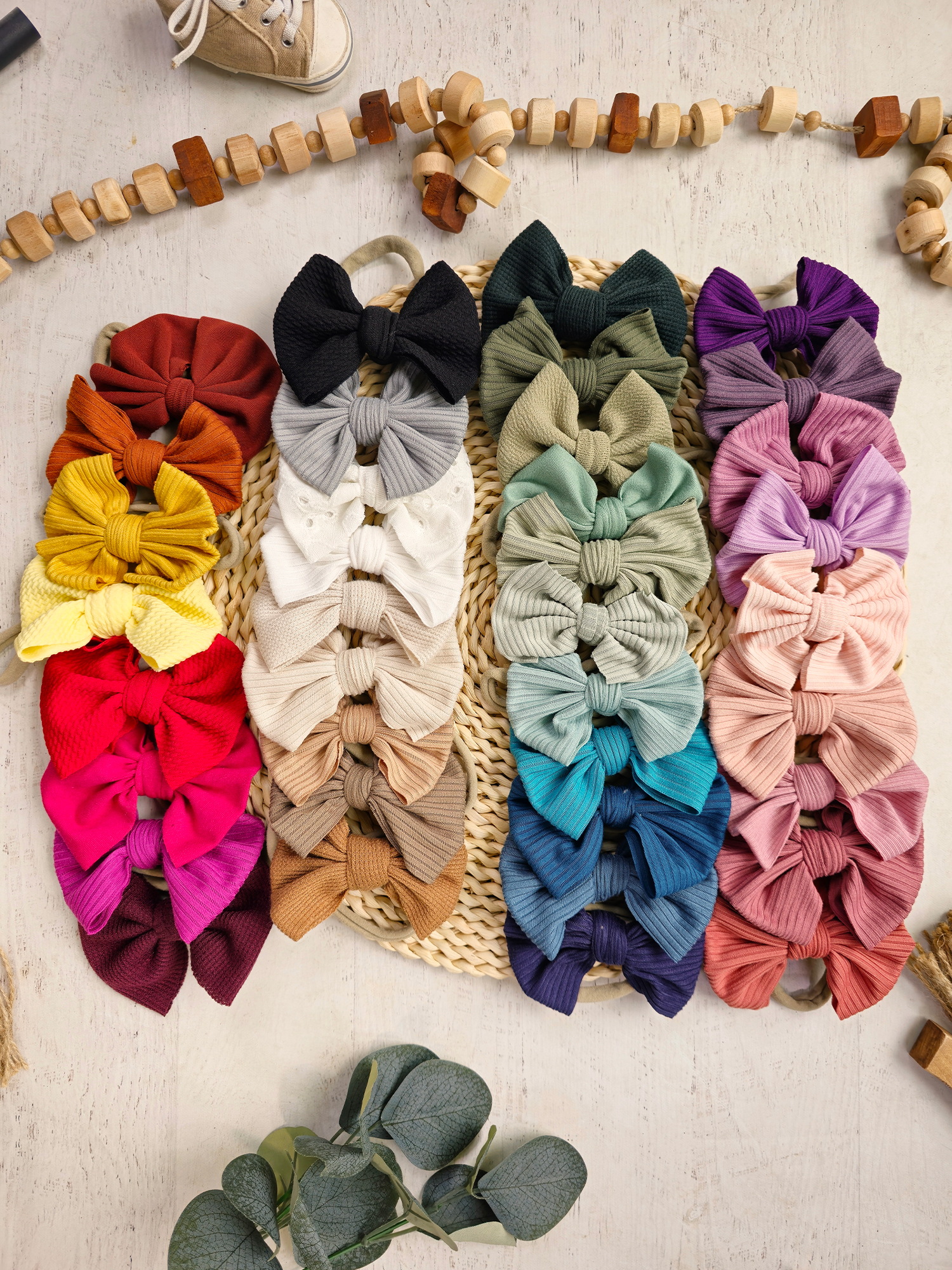 Baby Girl Bows - Solid Colors Matching Blanks