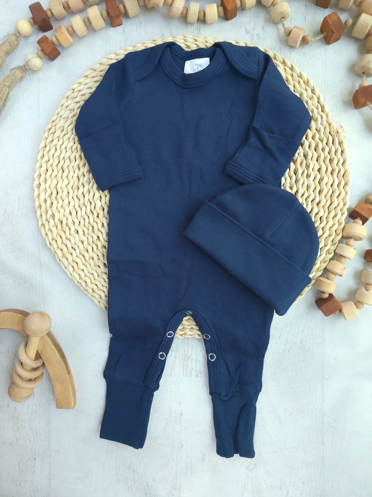 Blank Baby Romper | Navy Blue