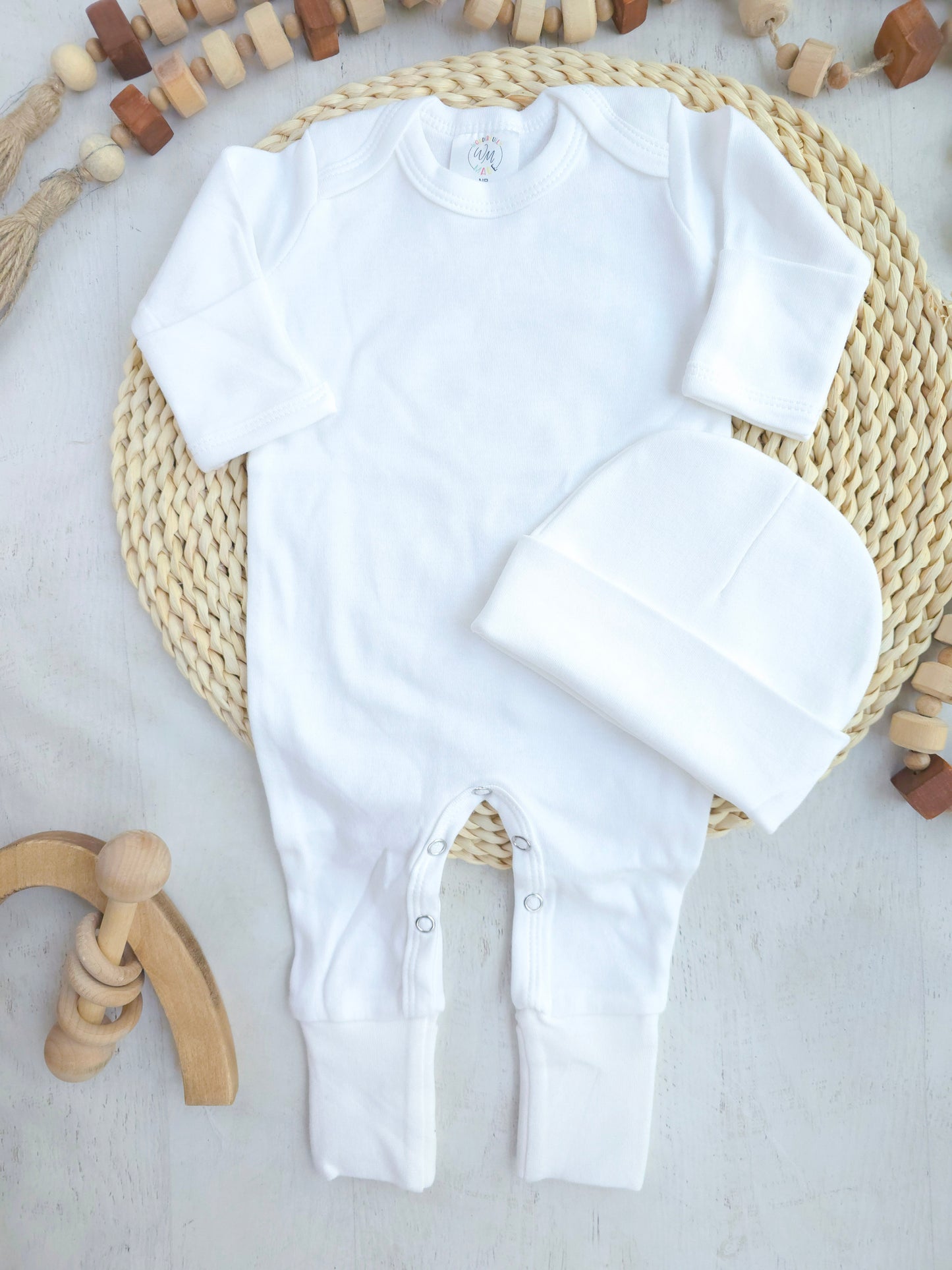 Blank Baby Romper | White