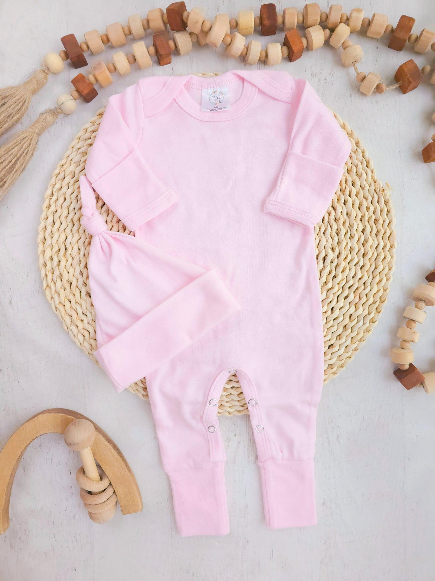Blank Baby Romper | Pink