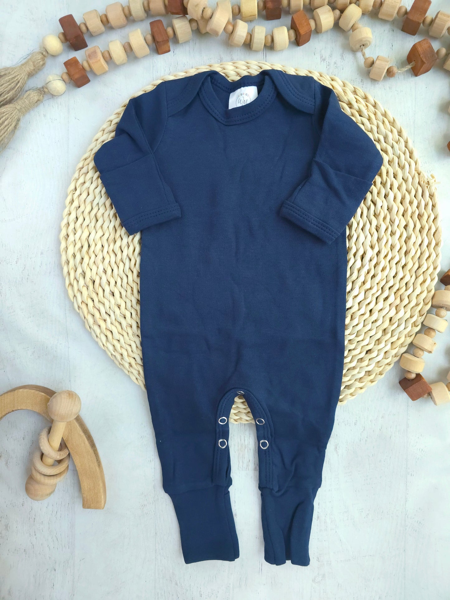 Blank Baby Romper | Navy Blue