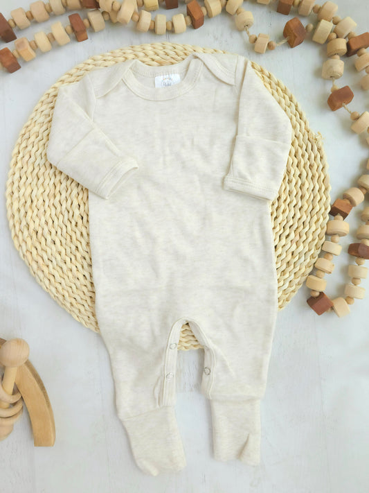 Blank Baby Romper | Oatmeal Beige