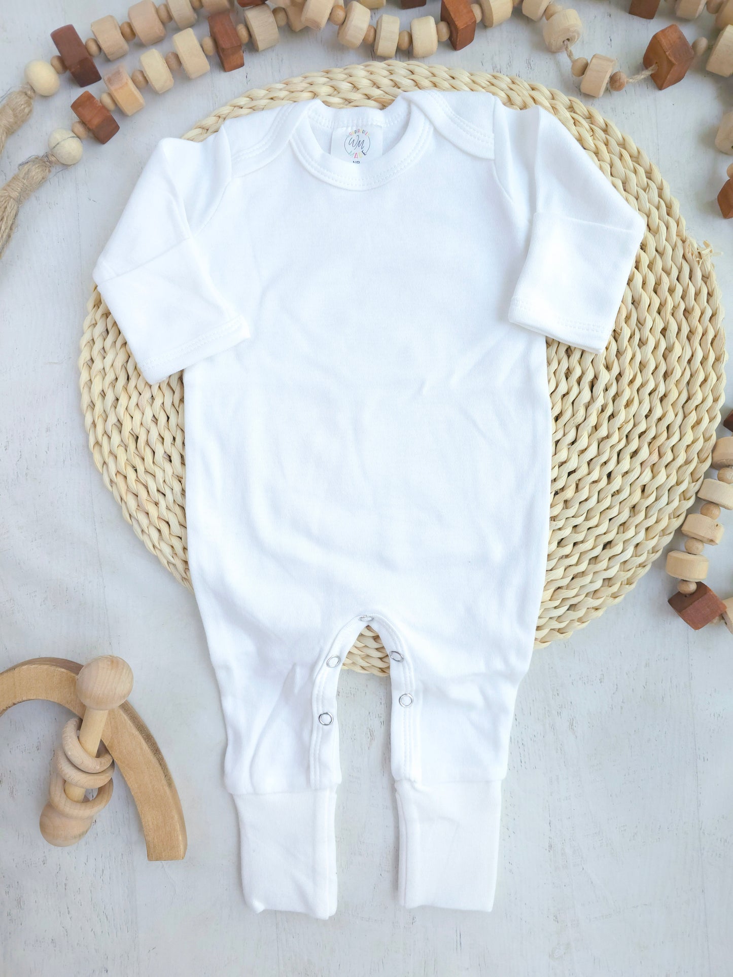 Blank Baby Romper | White