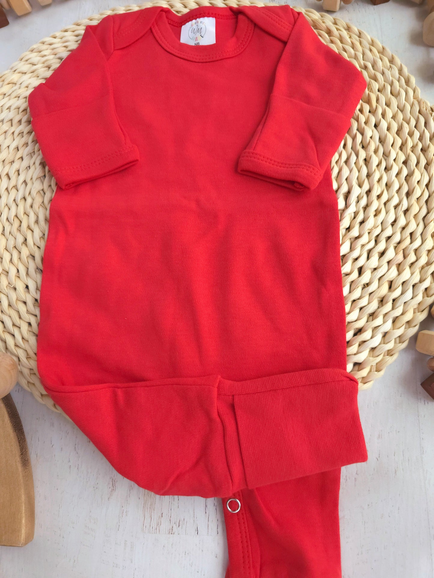 Blank Baby Romper | Red