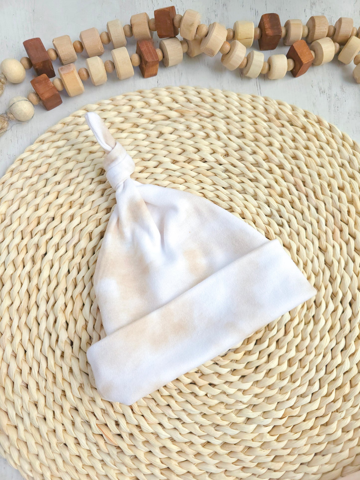 Blank Baby Romper | Cafe Latte Beige Tie Dye