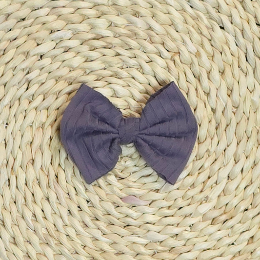 Handmade Baby Girl Bow | Matching Blank Rompers | Isla Purple