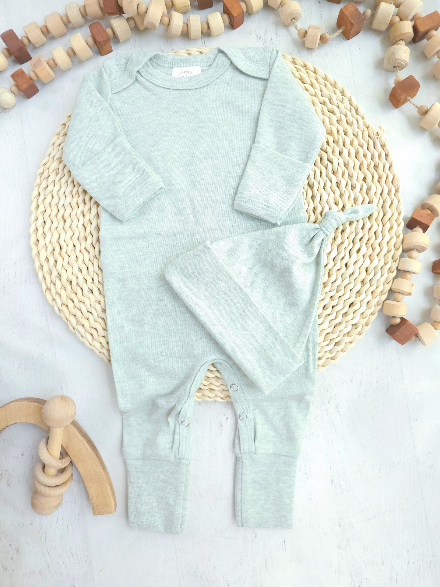 Blank Baby Romper | Sage Green