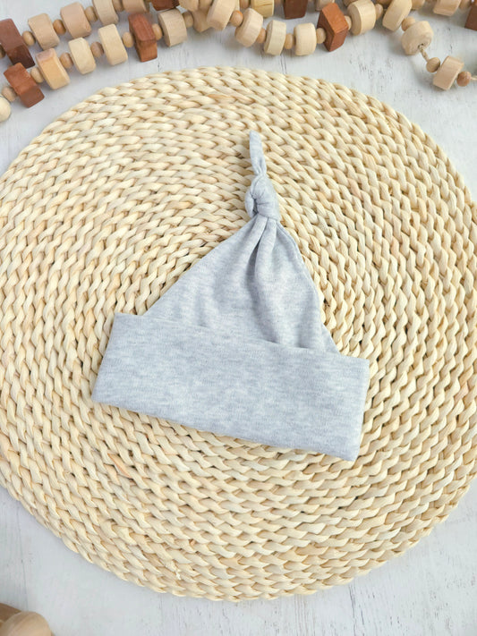 Wholesale Baby Boy Knotted Hat - Gray