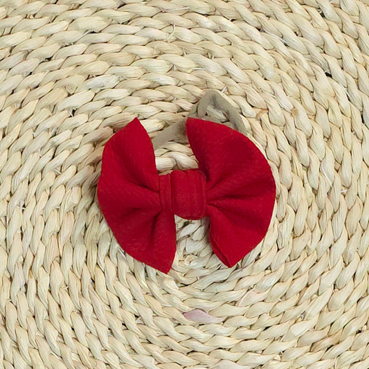 Handmade Baby Girl Bow | Matching Blank Rompers | Red